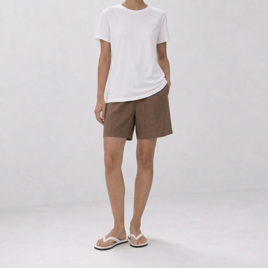 100% Hemp Handmade Top & Shorts Set - Terra Cotta