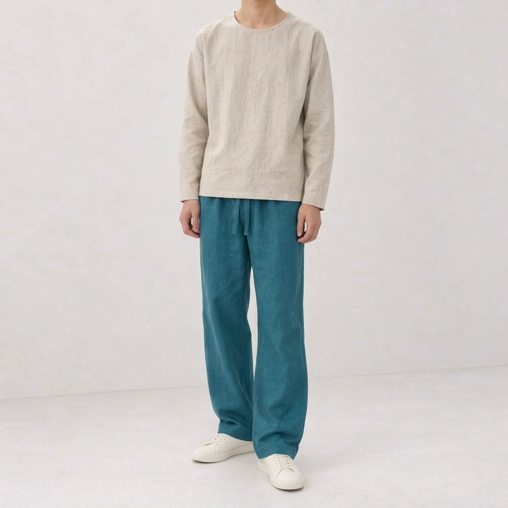 Alder 100% Hemp Handmade Long-Sleeve Shirt - Natural Hemp