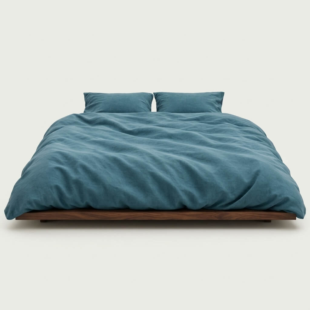 100% Hemp Handmade Duvet Cover - Bondi Blue