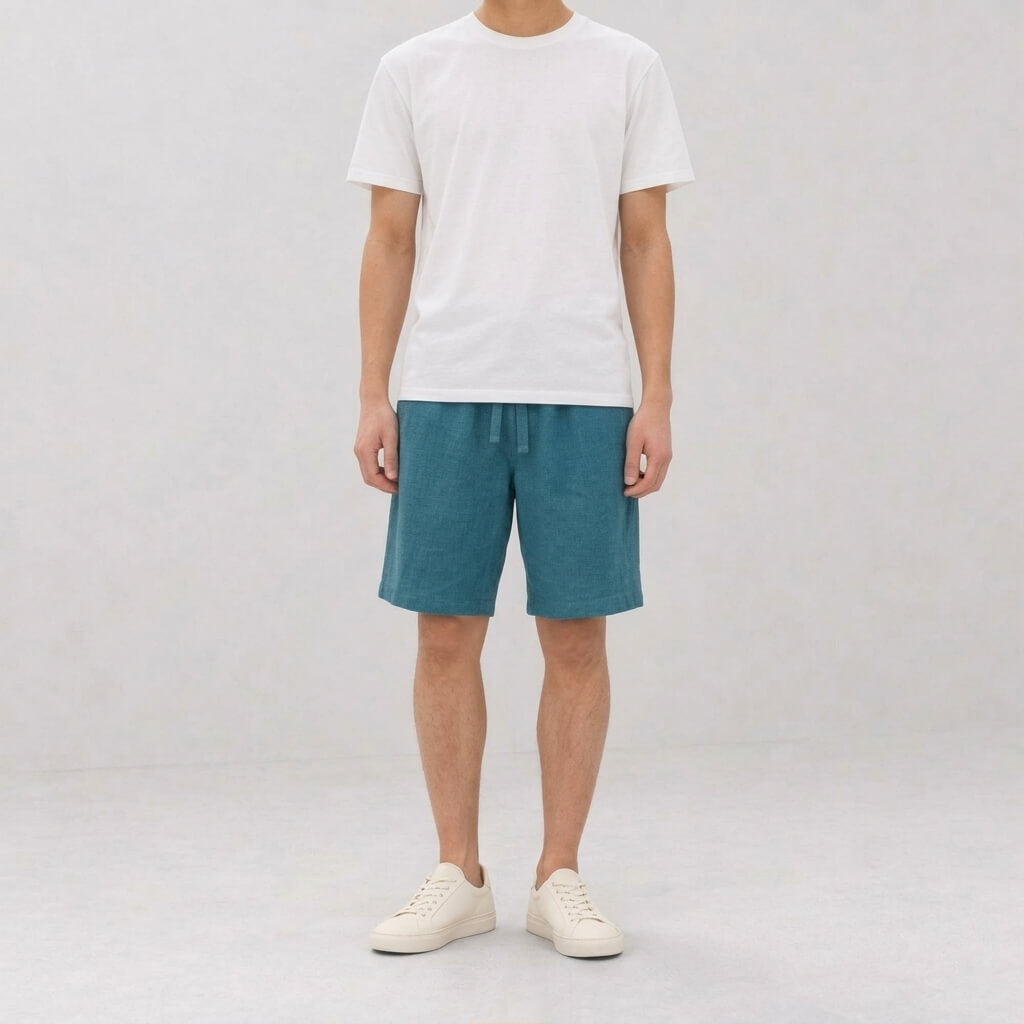 100% Hemp Handmade Men's Shorts - Bondi Blue