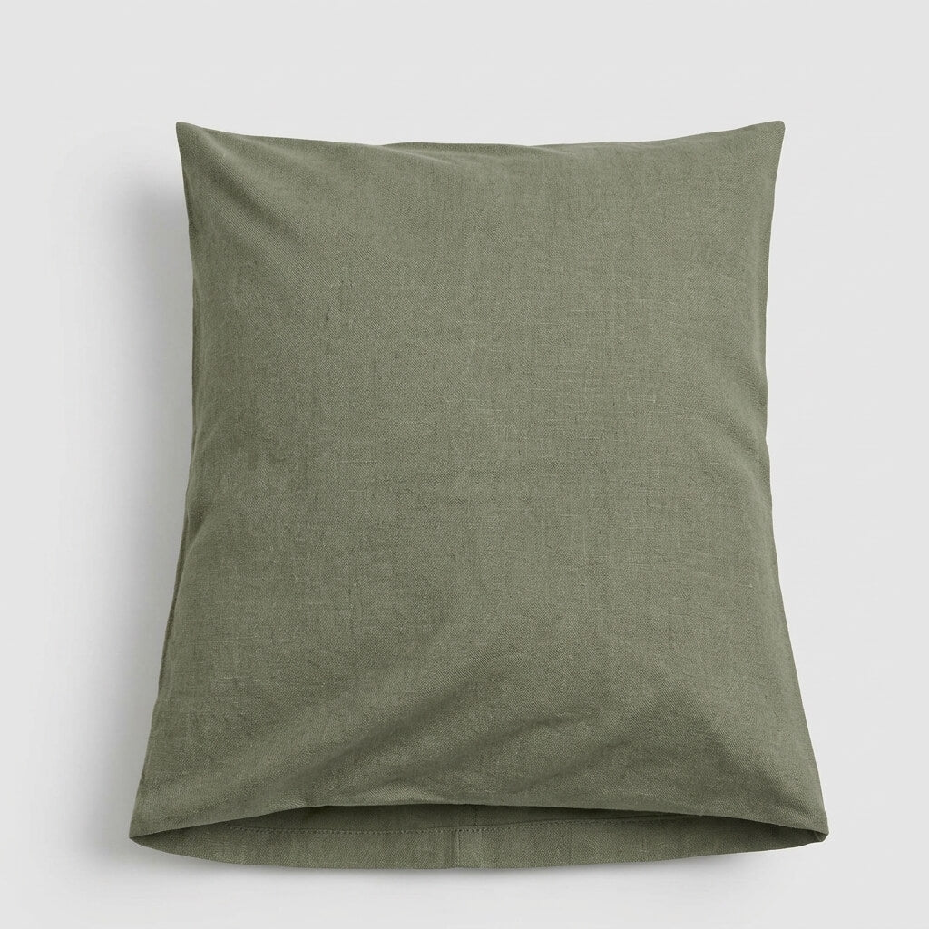 100% Hemp Handmade Pillowcase - Sage