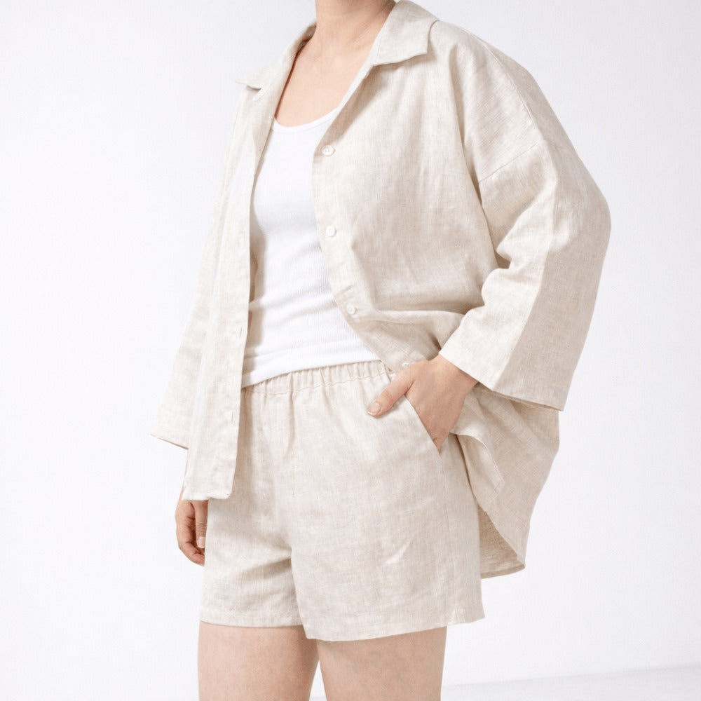 100% Hemp Handmade Shirt+Shorts Set