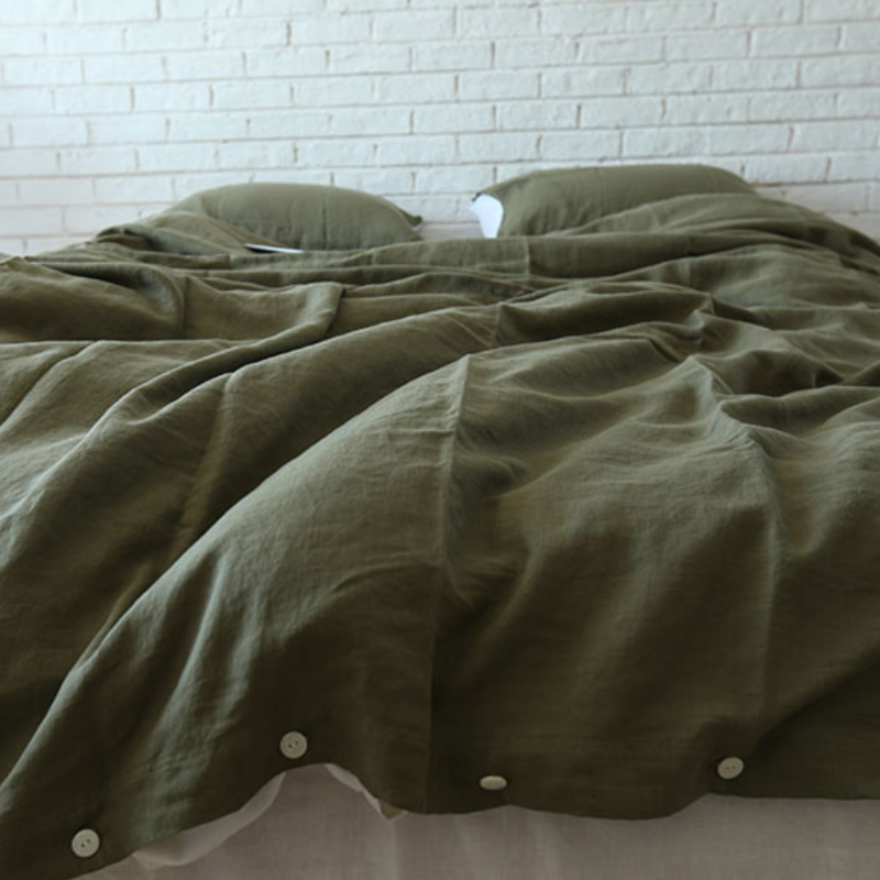 [US Size] 100% Hemp Duvet Cover, Double Sided-Queen