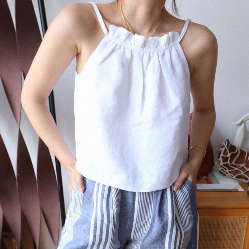 100% Hemp Halter Cami|Handmade&Sustainable Hemp Clothing