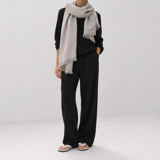 100% Hemp Handmade Scarf — Natural Hemp
