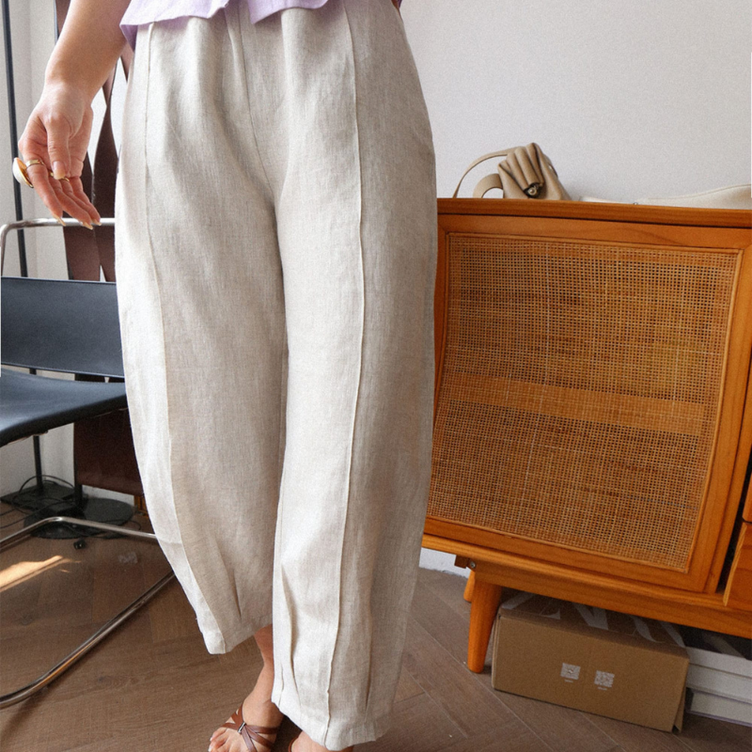 100% Hemp Jogger Waist Pants|Handmade&Sustainable Hemp Clothing