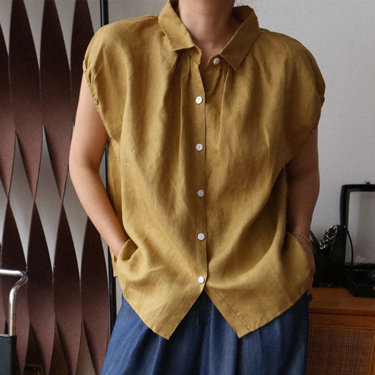 100% Hemp Short Sleeves Shirt|Handmade&Sustainable Hemp Clothing