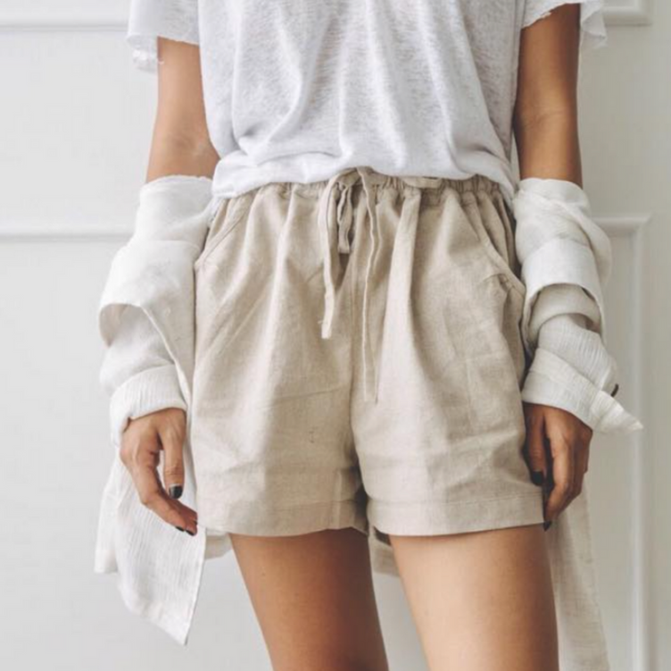 100% Hemp High-Waisted Women's Shorts| Handmade & Sustainable Hemp Clothing