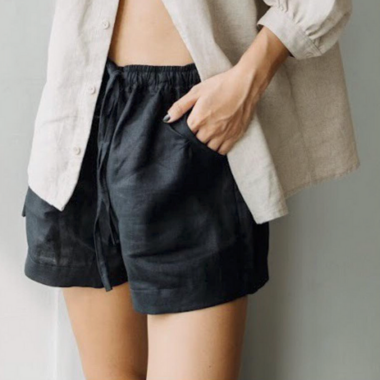 100% Hemp High-Waisted Women's Shorts| Handmade & Sustainable Hemp Clothing