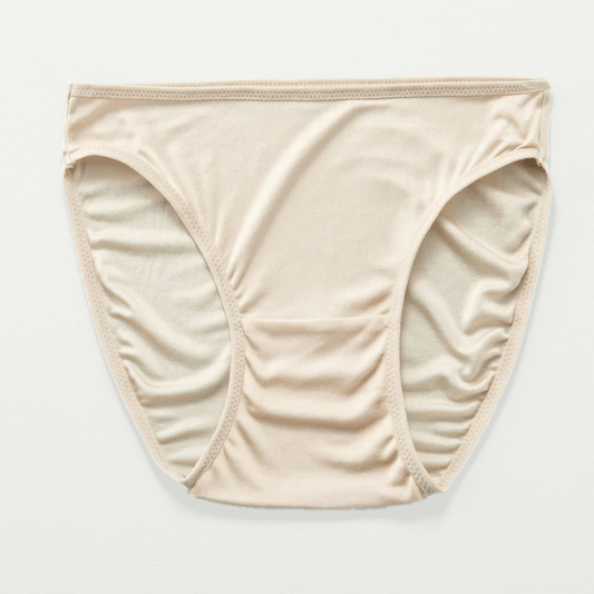 100% Silk Hipster Handmade Underwear - Nude