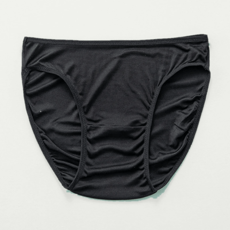 100% Silk Hipster Handmade Underwear - Charcoal