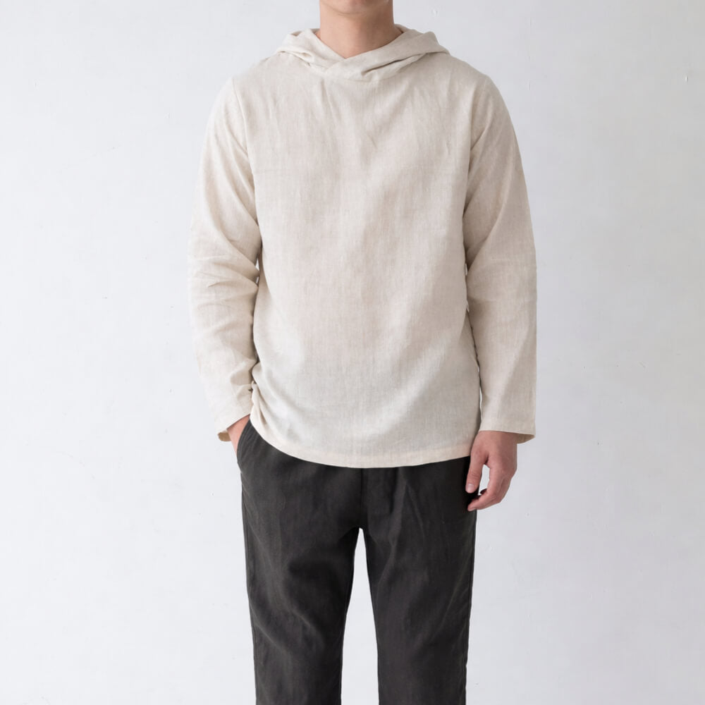 100% Hemp Handmade Mens Hoodie Shirts