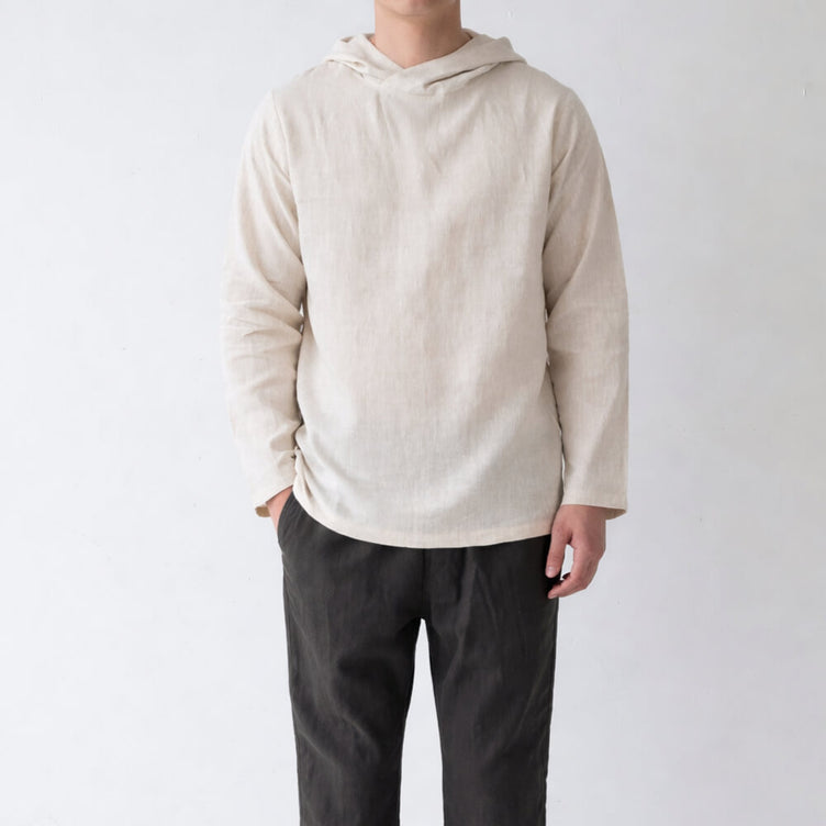 100% Hemp Handmade Mens Hoodie Shirts