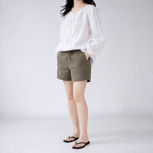 100% Hemp Handmade Tied Blouse