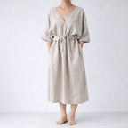 100% Hemp Handmade Belted Dress