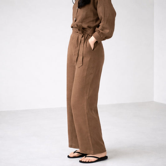 100% Hemp Handmade Belted Pants