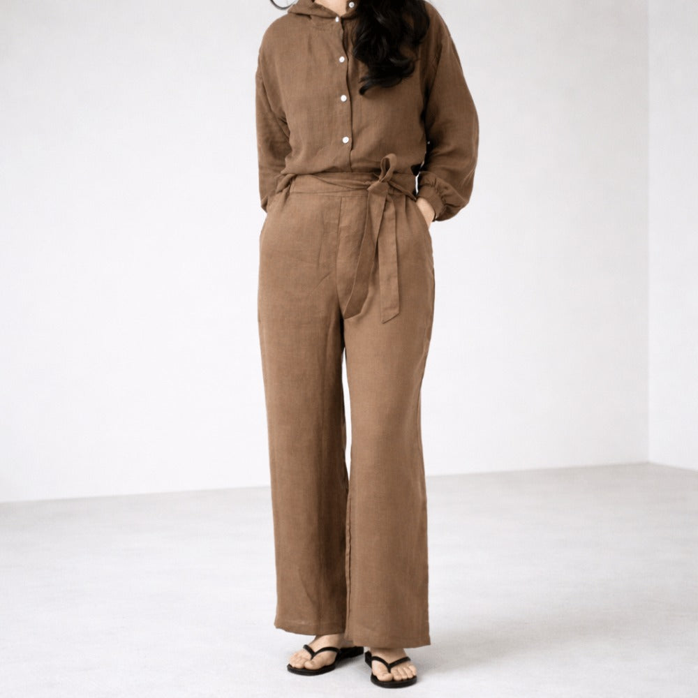 100% Hemp Handmade Belted Pants