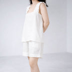 100% Hemp Handmade Ruffles Sleepwear Set