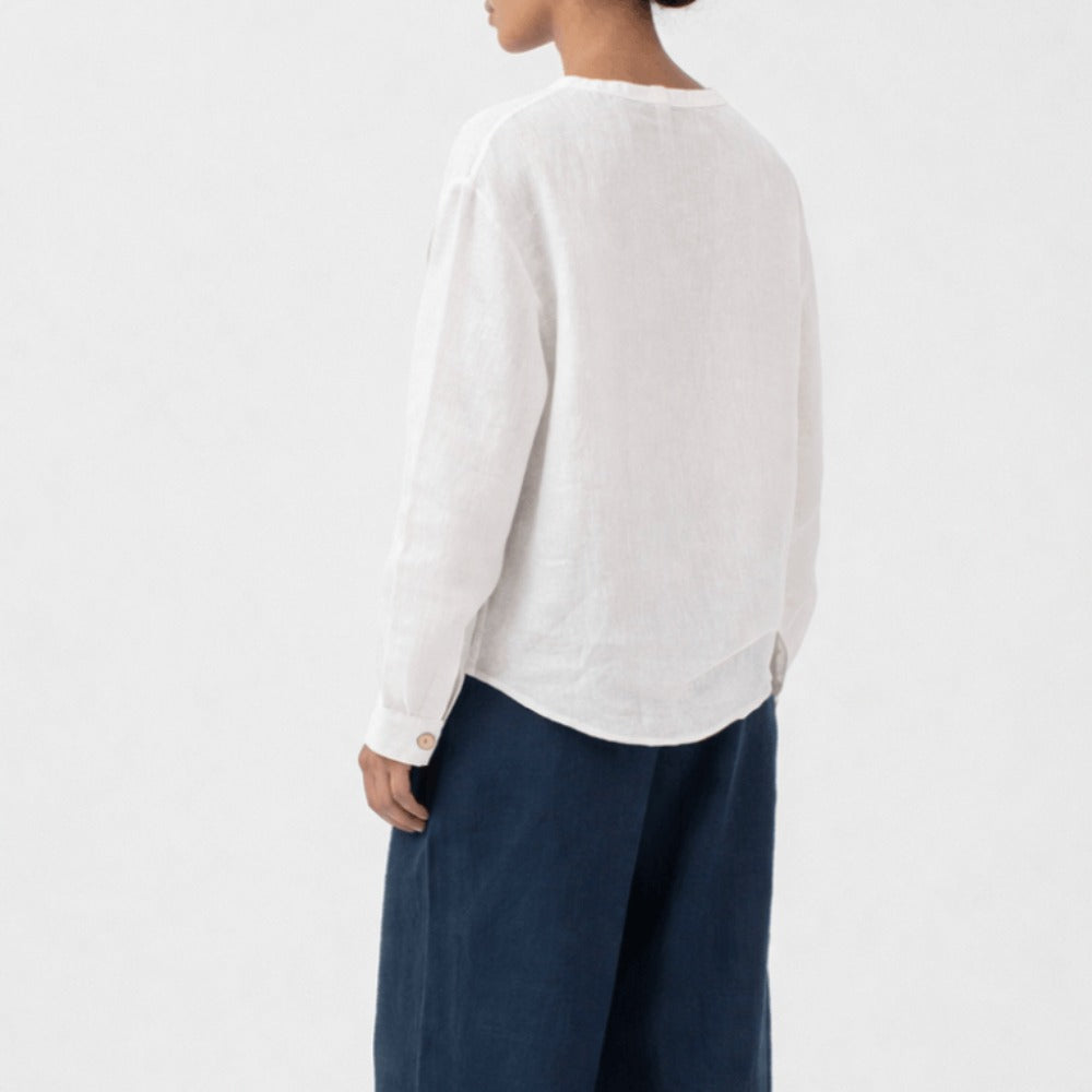 100% Hemp Unique Neckline Shirt