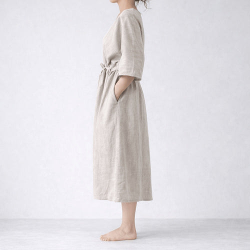 100% Hemp Handmade Belted Dress