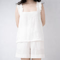 100% Hemp Handmade Ruffles Sleepwear Set