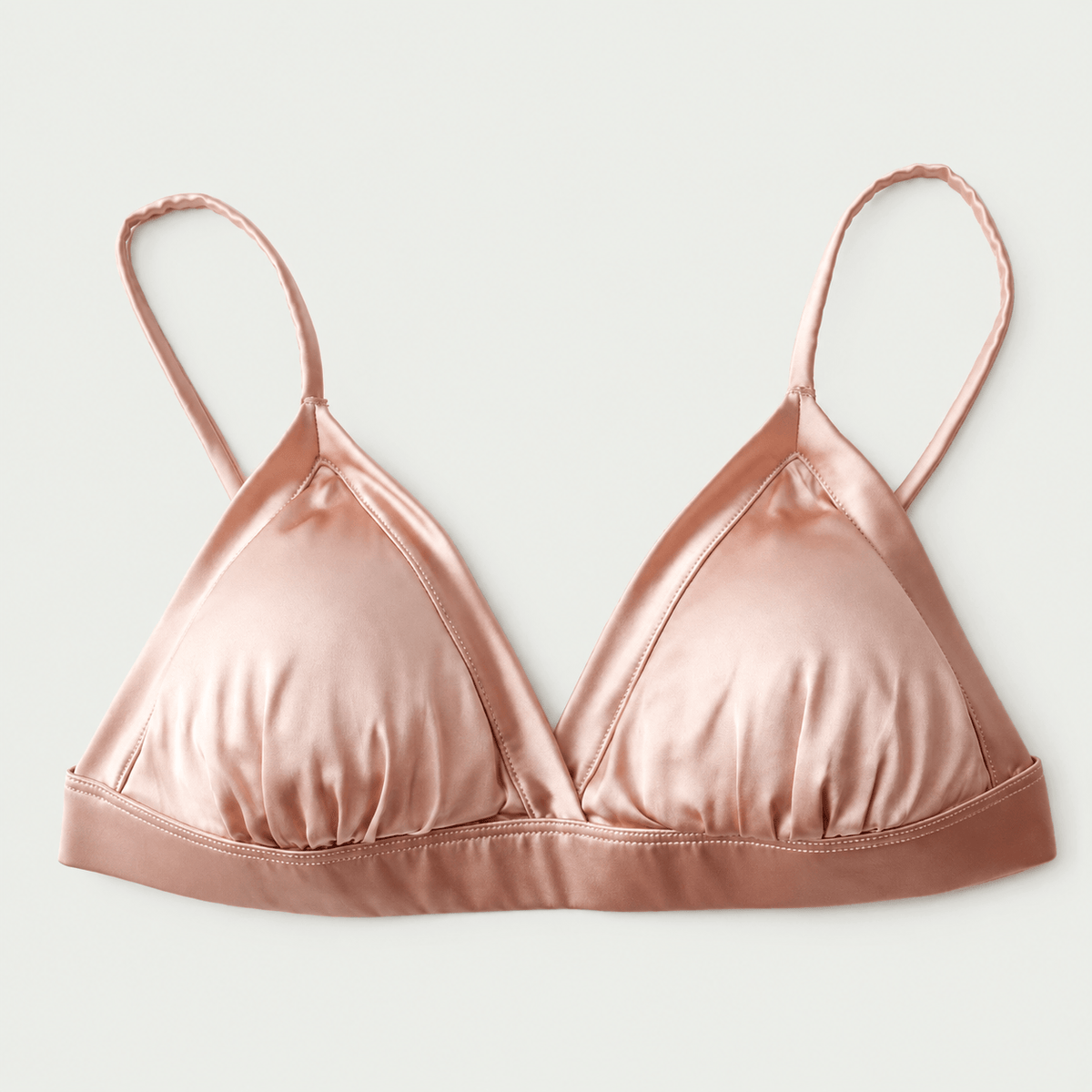 93.8% Silk Handmade Soft Bra - Blush Pink