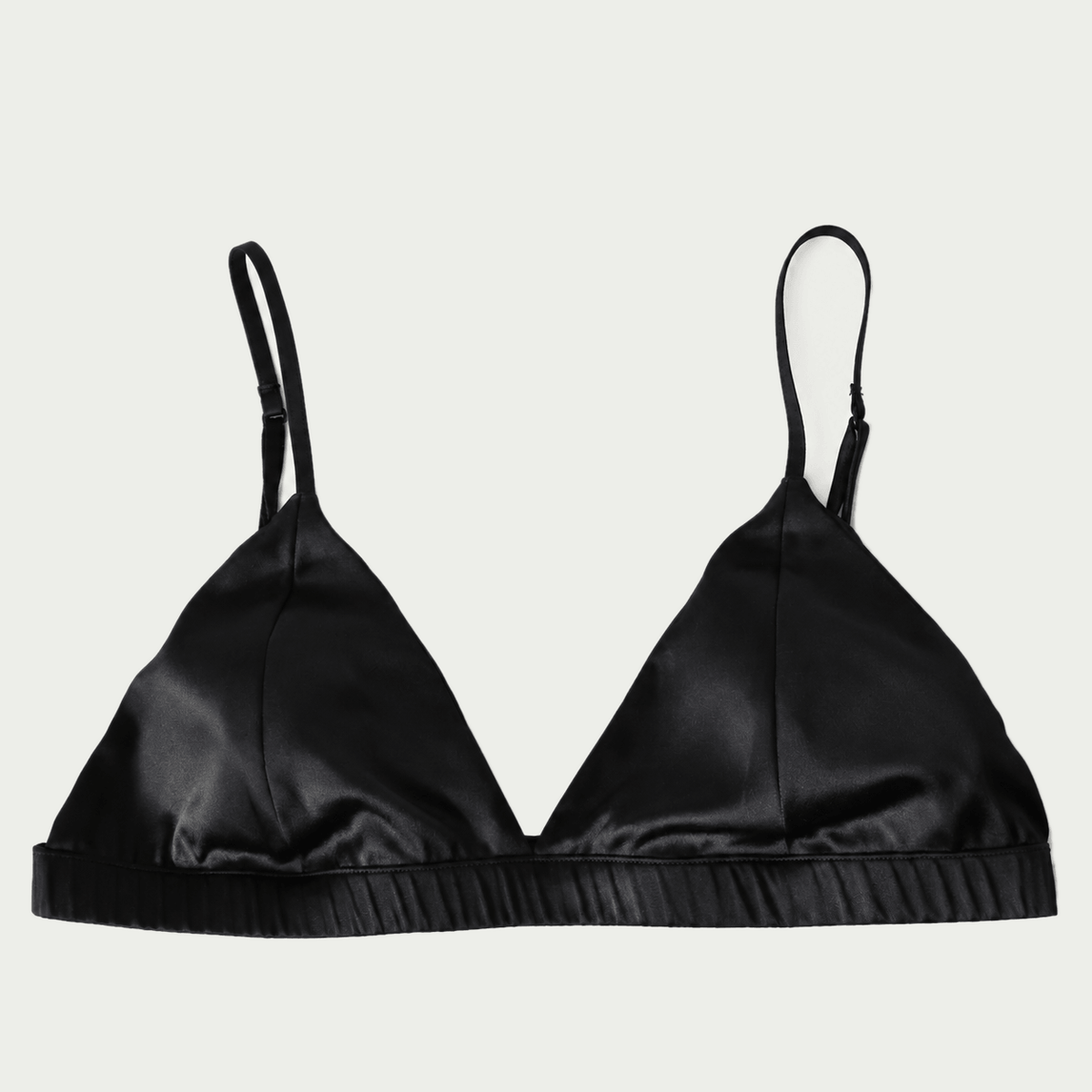 93.8% Silk Handmade Tulip Bra - Classic Black