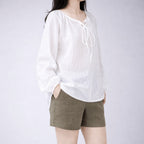 100% Hemp Handmade Tied Blouse