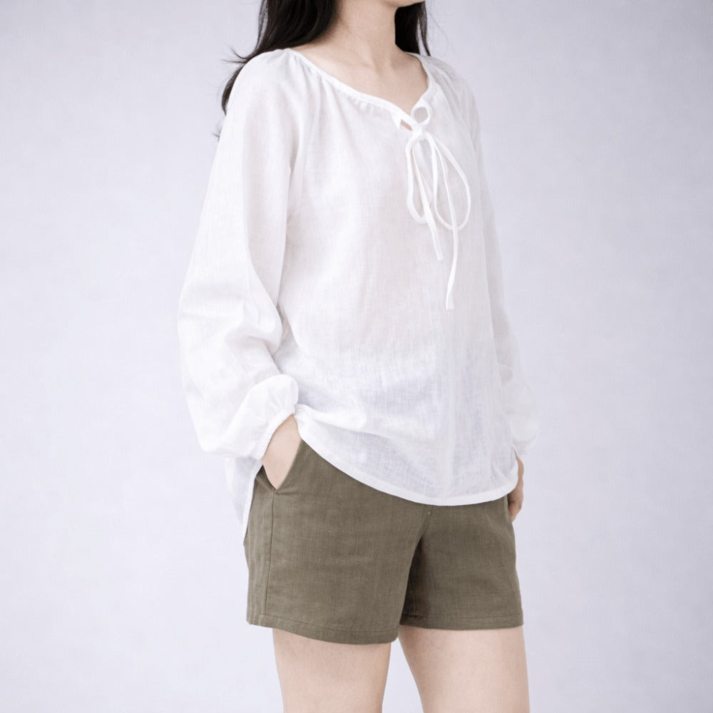 100% Hemp Handmade Tied Blouse