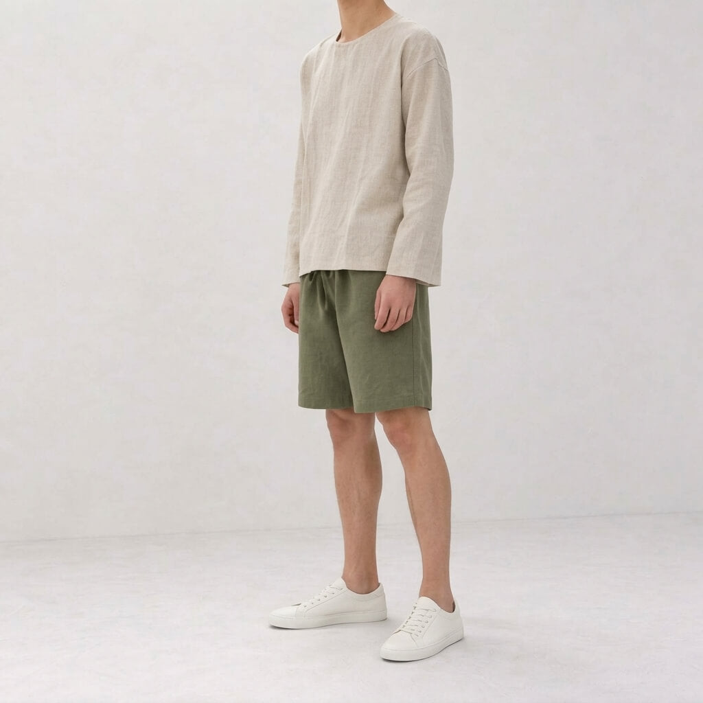 Alder 100% Hemp Handmade Long-Sleeve Shirt - Natural Hemp