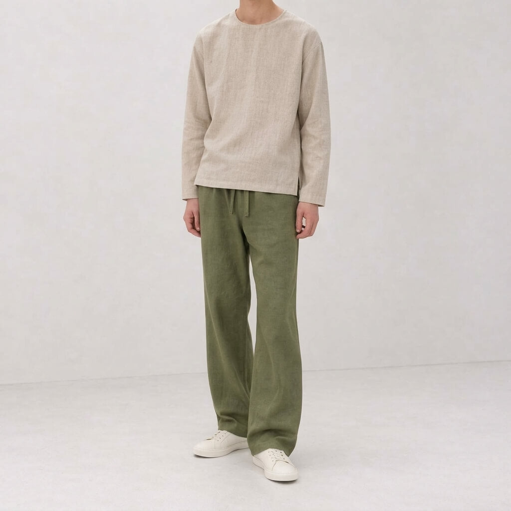 Alder 100% Hemp Handmade Long-Sleeve Shirt - Natural Hemp