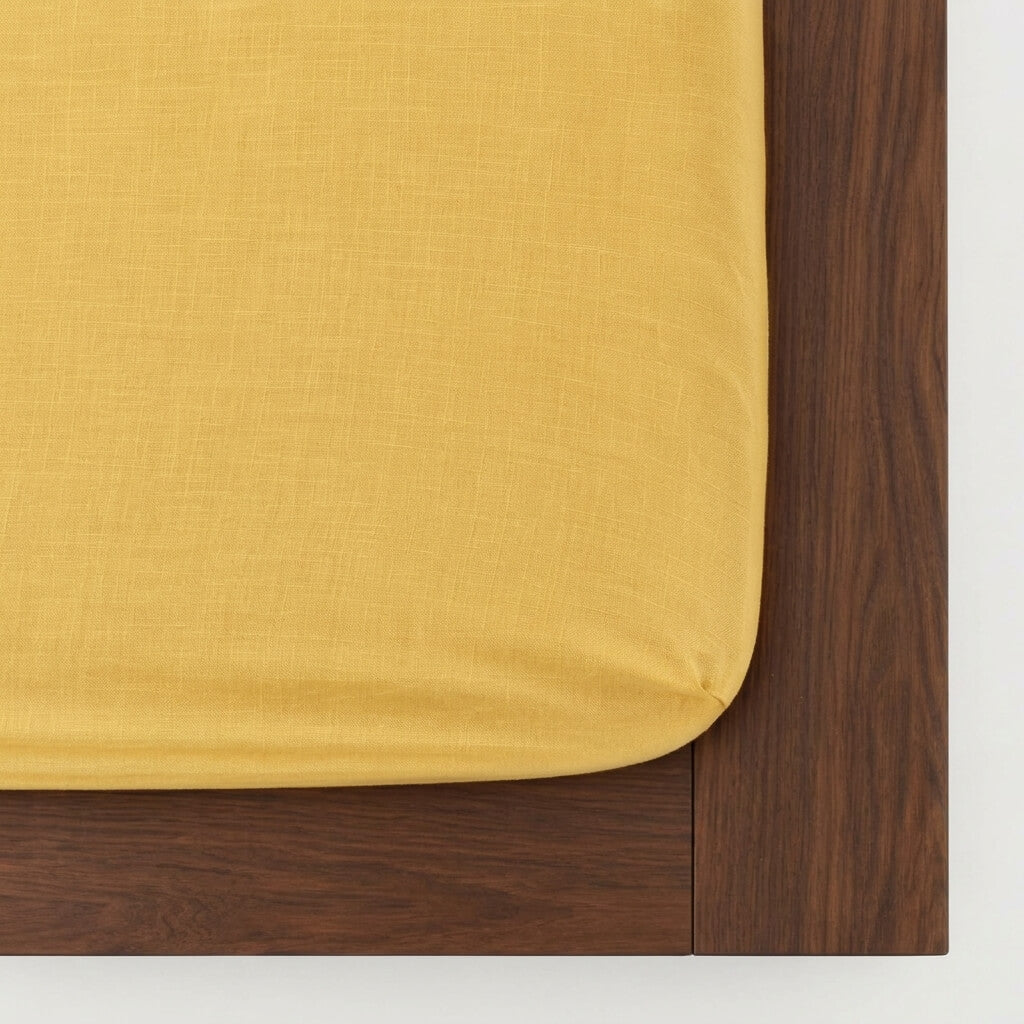 100% Hemp Handmade Fitted Sheet - Lemon