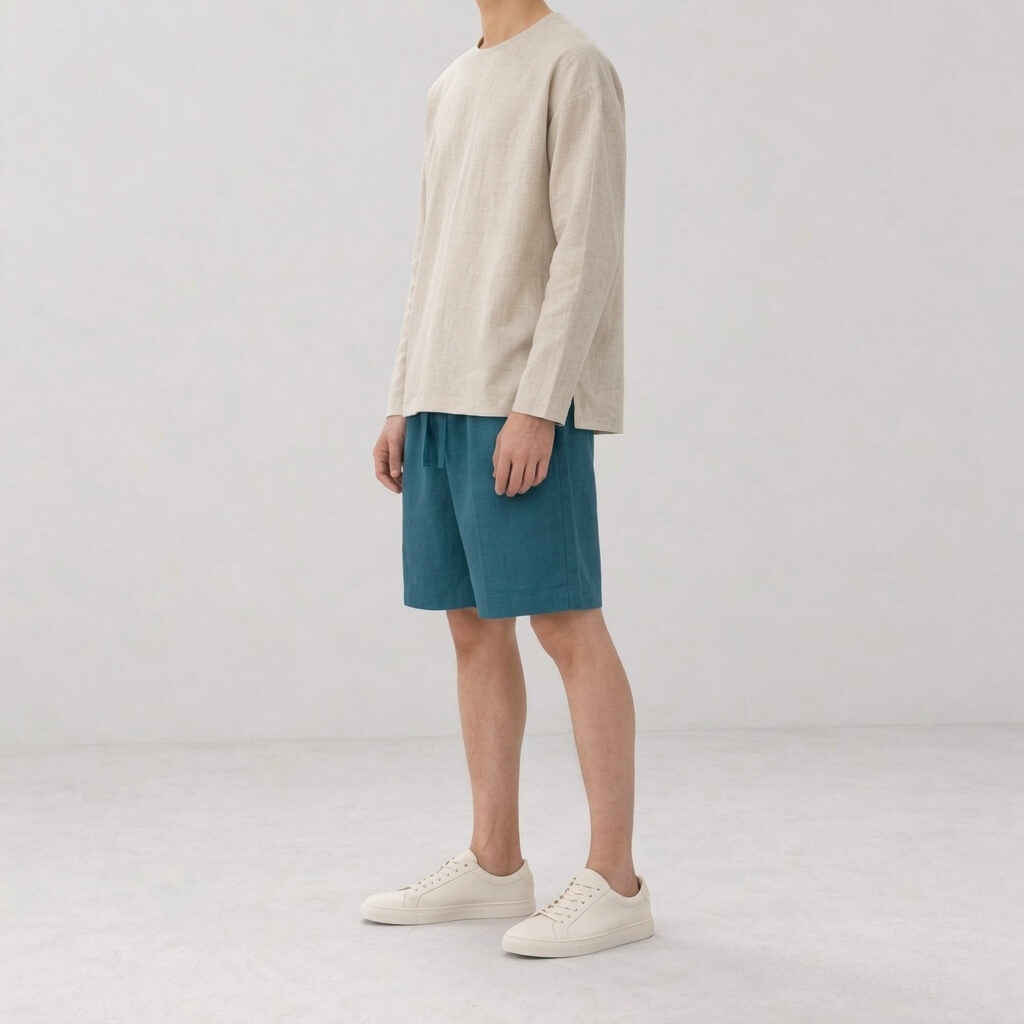 100% Hemp Handmade Men's Shorts - Bondi Blue