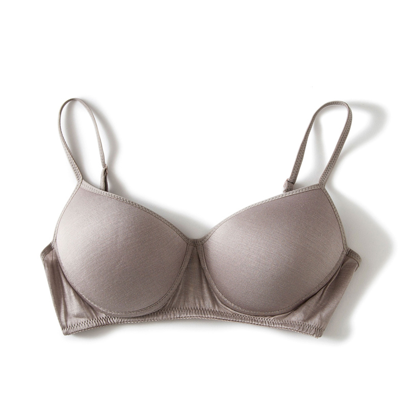 100% Silk Bra-Grey|Handmade&Ethical Silk