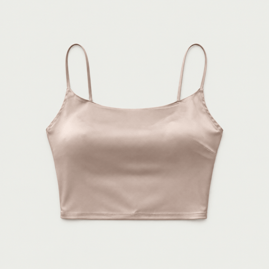 93% Silk Handmade Bralette - Champagne Glow