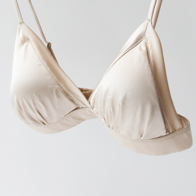 93.8% Silk Soft Bra-Black|Breathable & Ethical Silk
