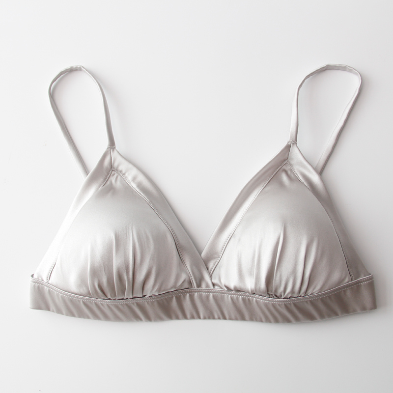93.8% Silk Soft Bra-Grey|Breathable & Ethical Silk