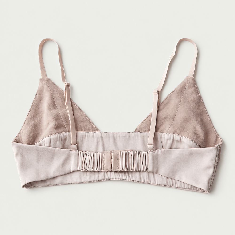 Veil 100% Knit Silk Handmade Triangle Bra - Pearl Nude
