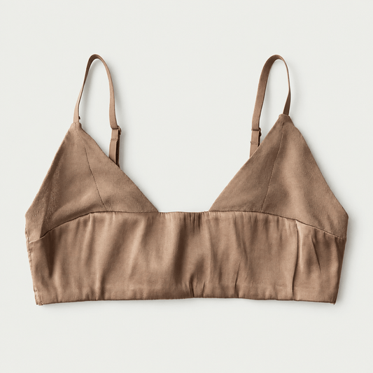Veil Unpadded Silk Bra - Cocoa Champagne