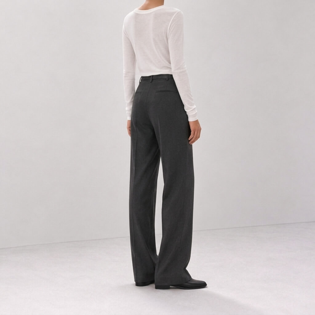 Silk-Blend Knit Long Sleeve Crew Neck Top - Ivory