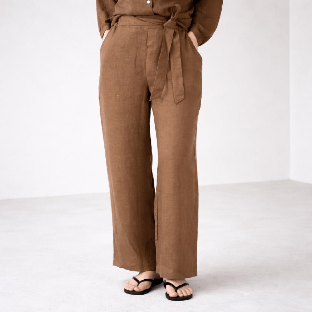 100% Hemp Handmade Belted Pants