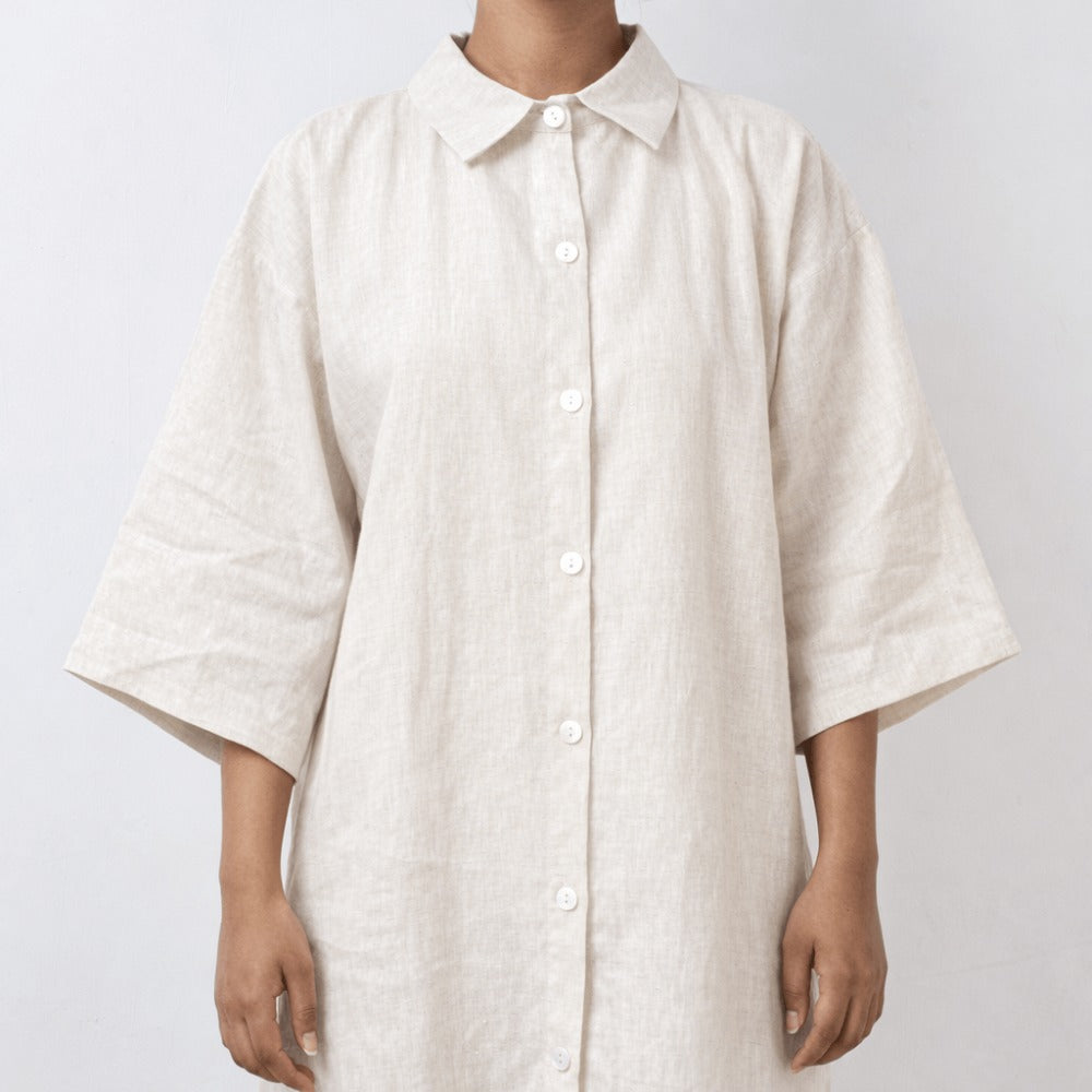 100% Hemp Handmade Botton Dress