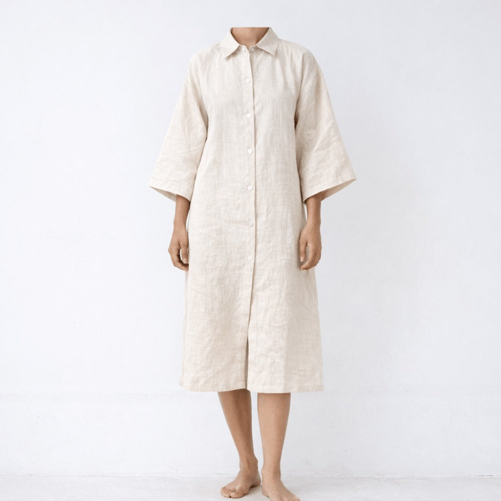 100% Hemp Handmade Botton Dress