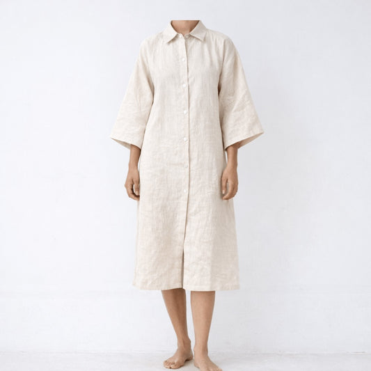 100% Hemp Handmade Botton Dress