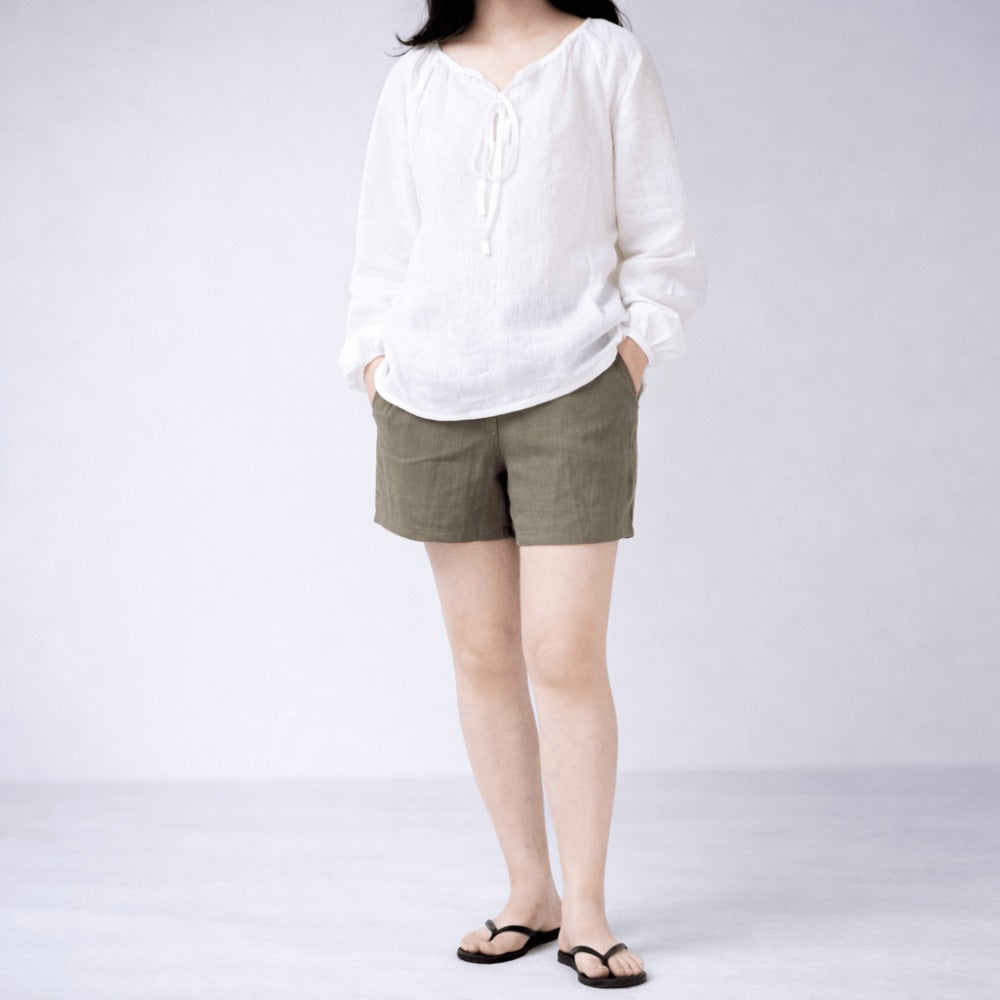 100% Hemp Handmade Tied Blouse