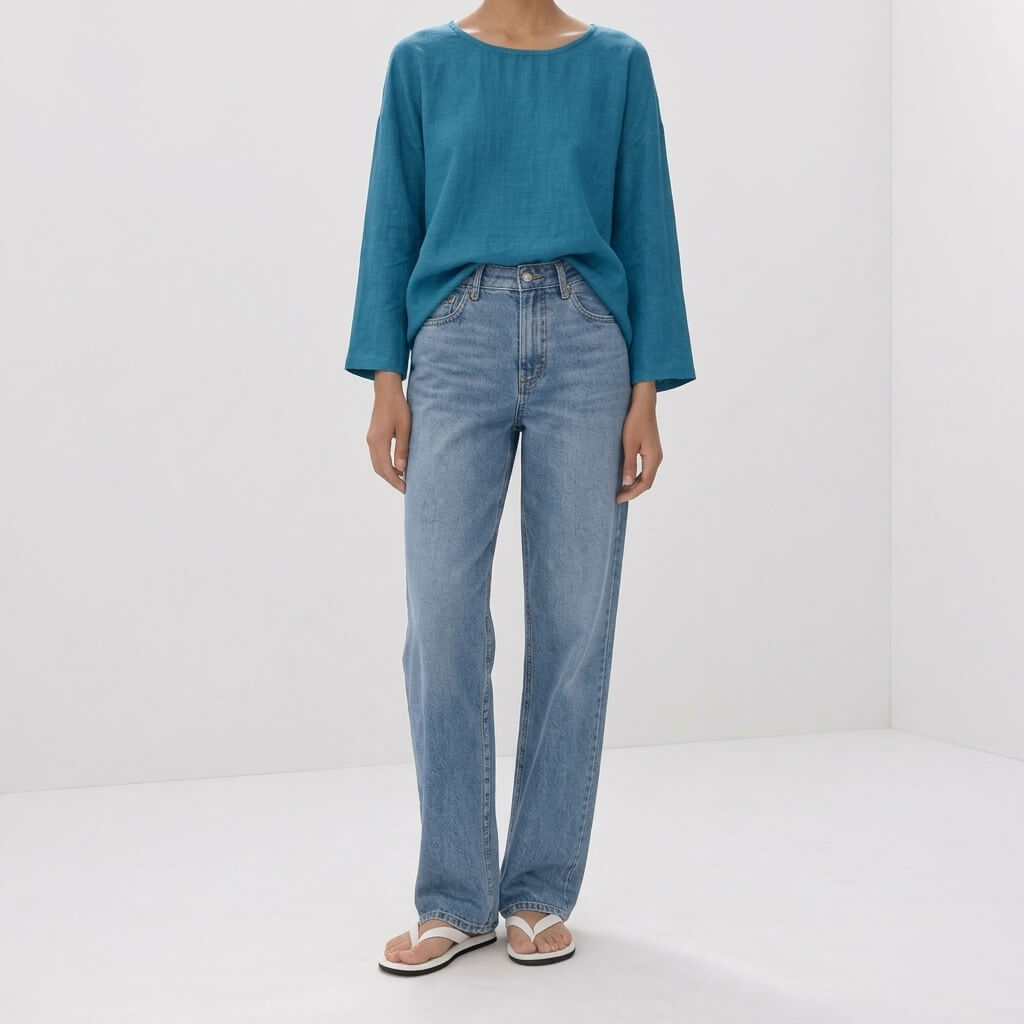 100% Hemp Classic Casual Wear Set - Bondi Blue