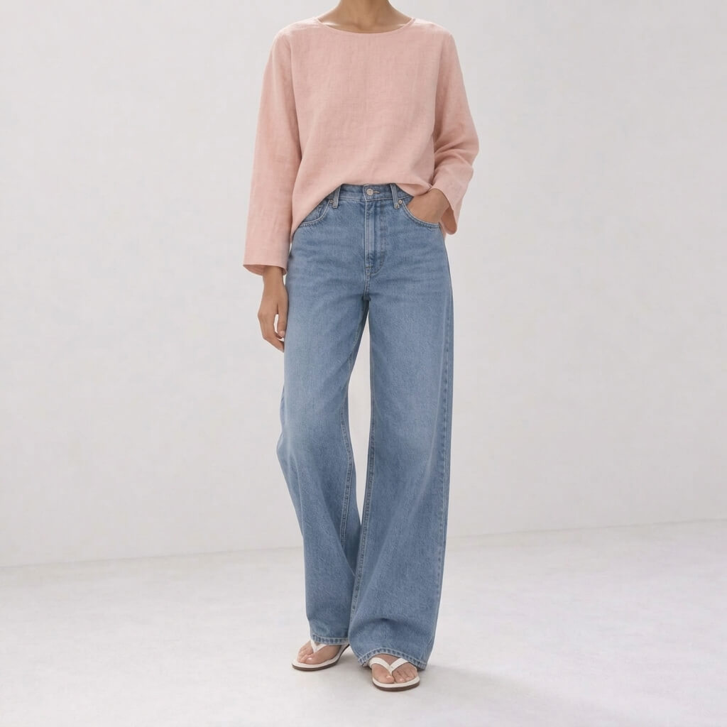 100% Hemp Classic Casual Wear Set - Pink